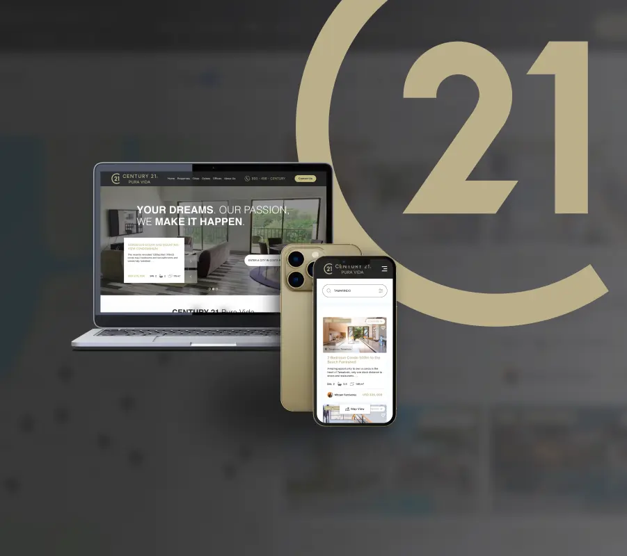 Redesign of Century 21 Pura Vida real estate Website