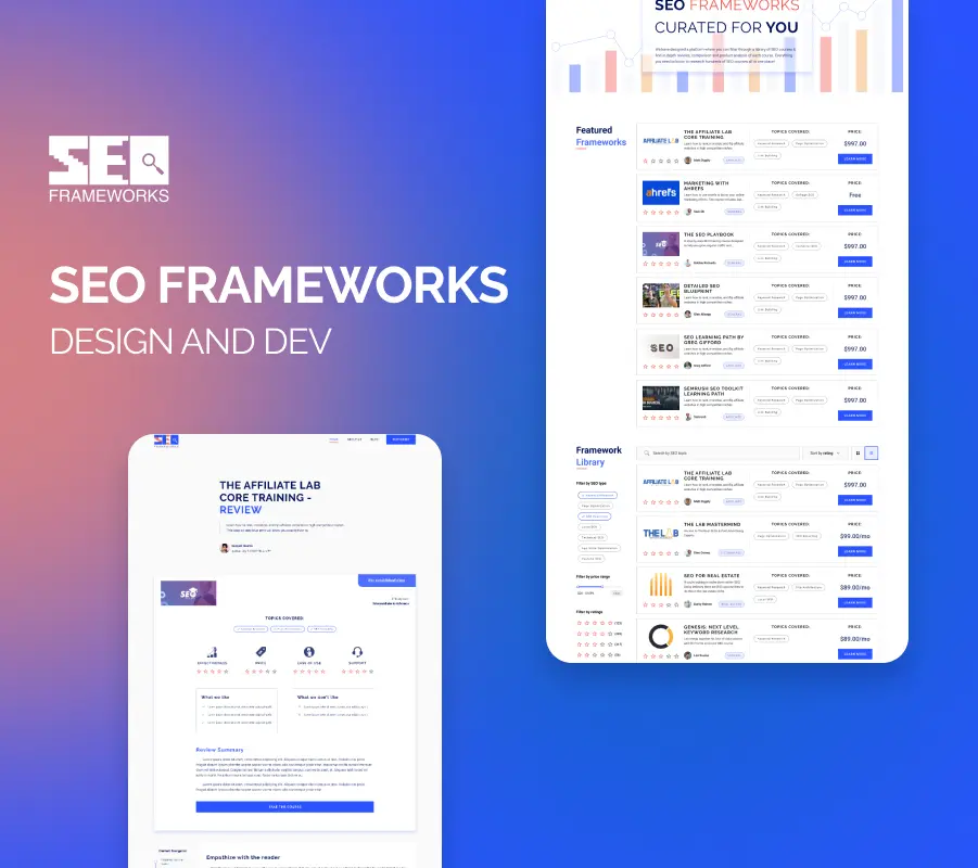 SEO Frameworks Web Design & Development